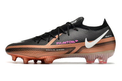 Men's Nike Phantom GT Elite FG Firm Ground Low-Tops Football Boots - Black/Gold/White