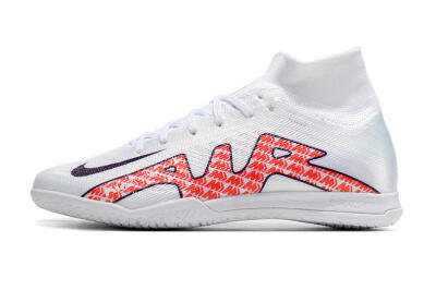 Unisex Nike Air Zoom Mercurial Superfly 9 Elite IC Futsal/Indoor High-Tops Football Shoes - White/Red/Black