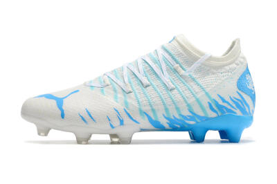 Unisex Puma Future Z 1.3 FG Firm Ground Low-Tops Football Boots - White/Blue