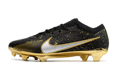 Men's Nike Air Zoom Mercurial Vapor 15 Elite FG Firm Ground Low-Tops Football Boots - Black/Gold