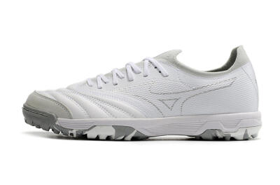 Men's Mizuno Morelia Neo TF Artificial Turf Low-Tops Football Shoes - White/Silver/Grey