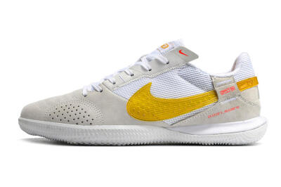 Men's Nike Streetgato IC Futsal/Indoor Low-Tops Football Shoes - Grey/White/Yellow