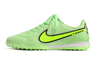 Men's Nike React Tiempo Legend 9 Pro TF Artificial Turf Low-Tops Football Shoes - Green/Black