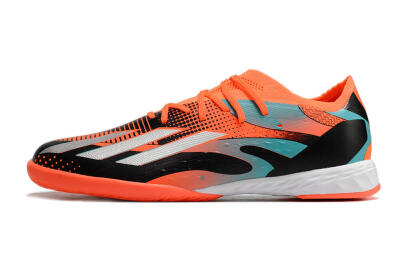 Men's Adidas X Speedportal.1 IC Futsal/Indoor Low-Tops Football Shoes - Orange/Silver/Black/Blue