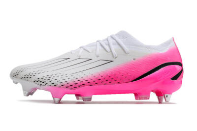 Men's Adidas X Speedportal.1 SG Soft Ground Low-Tops Football Boots - White/Pink/Black