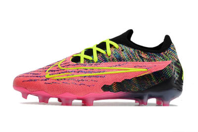 Men's Nike Phantom GX Elite FG Firm Ground Low-Tops Football Boots - Pink/Rainbow
