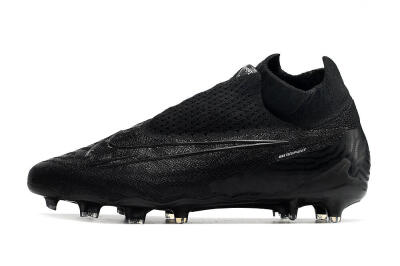 Men's Nike Phantom GX Elite DF FG Firm Ground High-Tops Football Boots - Black/Black