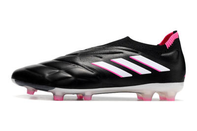 Men's Adidas Copa Pure+ FG Firm Ground Low-Tops Football Boots - Black/White/Pink