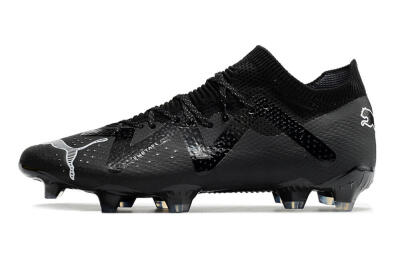 Men's Puma Future Ultimate FG Firm Ground Low-Tops Football Boots - Black/White