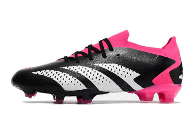 Men's Adidas Predator Accuracy.1 FG Firm Ground Low-Tops Football Boots - Black/Pink/White