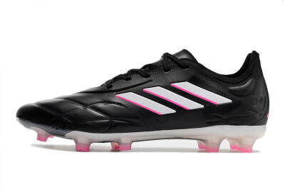 Men's Adidas Copa Pure.1 FG Firm Ground Low-Tops Football Boots - Black/White/Pink
