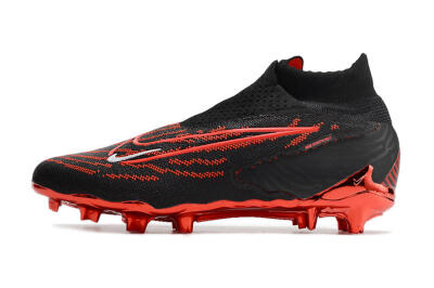 Men's Nike Phantom GX Elite DF FG Firm Ground High-Tops Football Boots - Black/Red