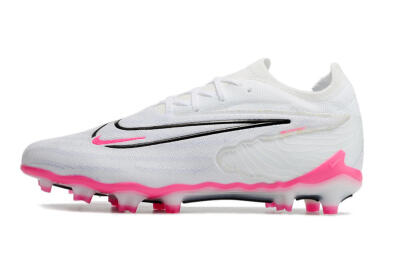 Men's Nike Phantom GX Elite FG Firm Ground Low-Tops Football Boots - White/Pink/Black