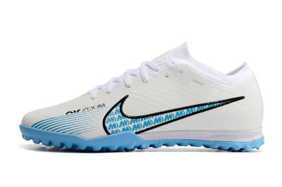 Unisex Nike Air Zoom Mercurial Vapor 15 Elite TF Artificial Turf Low-Tops Football Shoes - White/Blue/Black