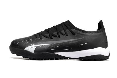 Men's Puma Ultra Ultimate TF Artificial Turf Low-Tops Football Shoes - Black/White