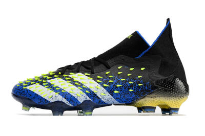 Unisex Adidas Predator Freak.1 FG Firm Ground High-Tops Football Boots - Black/Blue/White