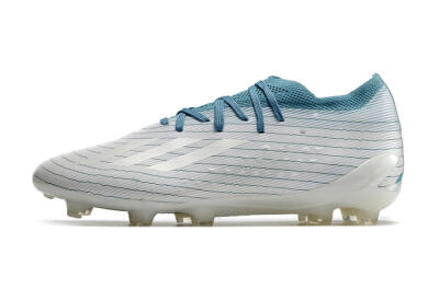 Men's Adidas X Speedportal.1 2022 World Cup FG Firm Ground Low-Tops Football Boots - White/Blue