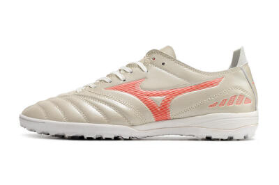 Men's Mizuno Morelia Neo 3 Pro TF Artificial Turf Low-Tops Football Shoes - White/Red