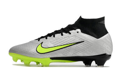 Men's Nike Air Zoom Mercurial Superfly 9 Elite FG Firm Ground High-Tops Football Boots - Grey/Yellow/Black