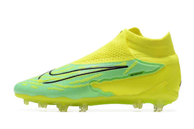 Men's Nike Phantom GX Elite DF Link FG Firm Ground High-Tops Football Boots - Yellow/Green/Black