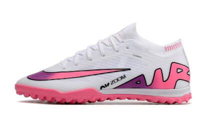 Unisex Nike Mercurial Vapor 15 Elite TF Artificial Turf Low-Tops Football Shoes - White/Pink
