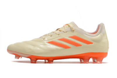 Men's Adidas Copa Pure.1 FG Firm Ground Low-Tops Football Boots - Beige/Orange