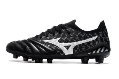 Men's Mizuno Morelia Neo 3 Japan FG Firm Ground Low-Tops Football Boots - Black/White