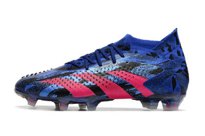 Men's Adidas Predator Accuracy.1 Paul Pogba FG Firm Ground Low-Tops Football Boots - Blue/Pink
