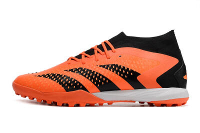 Men's Adidas Predator Accuracy.1 TF Artificial Turf High-Tops Football Boots - Orange/Black