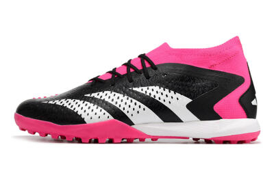 Men's Adidas Predator Accuracy.1 TF Artificial Turf High-Tops Football Boots - Black/White/Pink