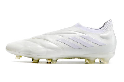 Men's Adidas Copa Pure+ FG Firm Ground Low-Tops Football Boots - White/White