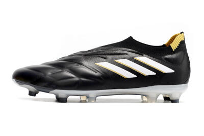 Men's Adidas Copa Pure+ FG Firm Ground Low-Tops Football Boots - Black/White