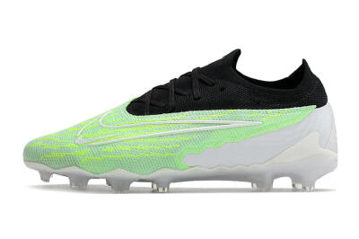 Men's Nike Phantom GX Elite FG Firm Ground Low-Tops Football Boots - White/Green/Black