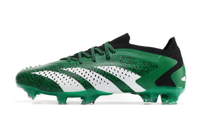 Men's Adidas Predator Accuracy.1 Low FG Firm Ground Low-Tops Football Boots - Green/White/Black