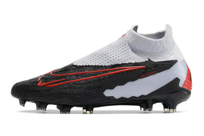 Men's Nike Phantom GX Elite DF Link FG Firm Ground High-Tops Football Boots - Black/White/Red