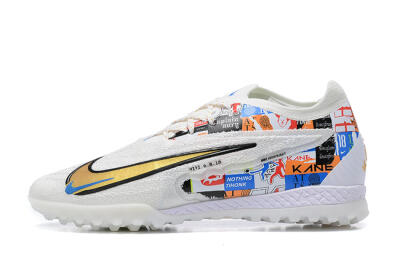 Men's Harry Kane x Nike Phantom GX Elite TF Artificial Turf Low-Tops Football Shoes - White/Gold/Black