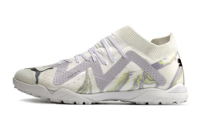 Men's Puma Future X Powercat Tokyo Match TF Artificial Turf Low-Tops Football Shoes - White/Grey/Black