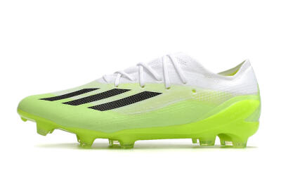 Men's Adidas X Speedportal.1 FG Firm Ground Low-Tops Football Boots - Green/Black/White