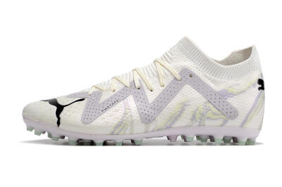 Men's Puma Future Ultimate AG Artificial Grass Low-Tops Football Boots - White/Grey