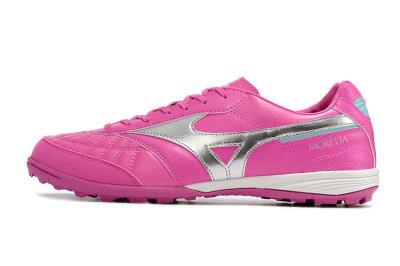 Men's Mizuno Morelia Sala Japn TF Artificial Turf Low-Tops Football Shoes - Pink/Silver