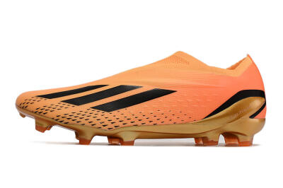 Men's Adidas X Speedportal+ FG Firm Ground Low-Tops Football Boots - Orange/Black/Gold