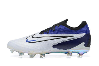 Men's Nike Phantom GX Elite DF FG Firm Ground High-Tops Football Boots - White/Blue/Black