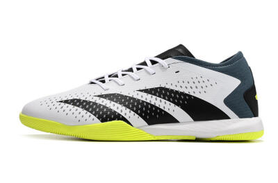 Men's Adidas Predator Accuracy.3 IC Indoor & Futsal Low-Tops Football Shoes - White/Black/Blue