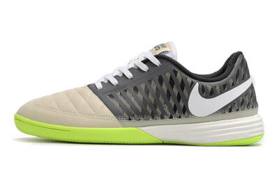 Men's Nike Lunar Gato II IC Indoor & Futsal Low-Tops Football Shoes - Grey/Black/White
