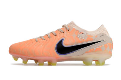 Men's Nike Tiempo Legend 10 Elite FG Firm Ground Low-Tops Football Boots - Orange/Black/Guava Ice