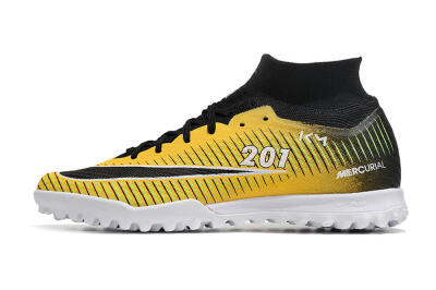Unisex Nike Air Zoom Mercurial Superfly 9 Elite TF Artificial Turf High-Tops Football Shoes - Yellow/Black/White