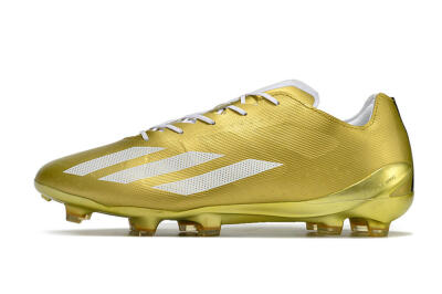 Men's Adidas X Crazyfast.1 FG Firm Ground Low-Tops Football Boots - Gold/White
