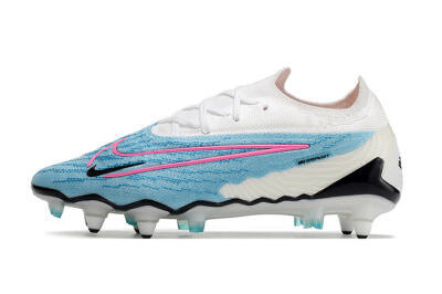 Men's Nike Phantom GX Elite SG Soft Ground Low-Tops Football Boots - Blue/White/Pink