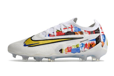 Men's Harry Kane x Nike Phantom GX Elite FG Firm Ground Low-Tops Football Boots - White/Gold/Blue