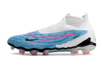 Men's Nike Phantom GX Elite DF FG Firm Ground High-Tops Football Boots - Blue/Pink/White